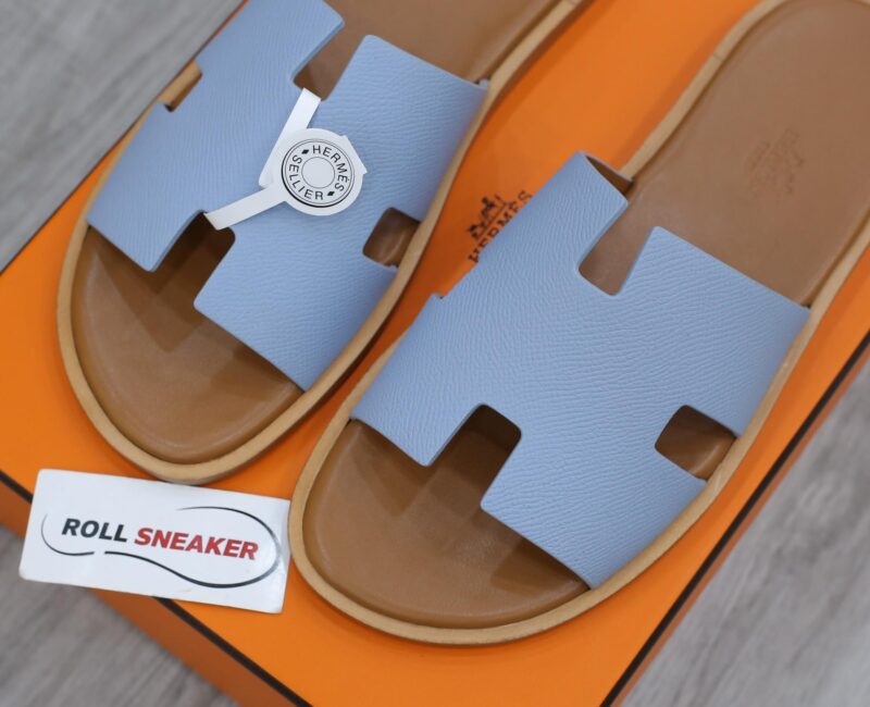 Dép Hermes Sea Green da Epsom Đế Nâu Like Auth