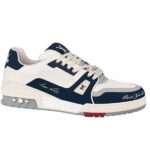 Giày Louis Vuitton LV Trainer Navy New York 2023 Trơn Best Quality