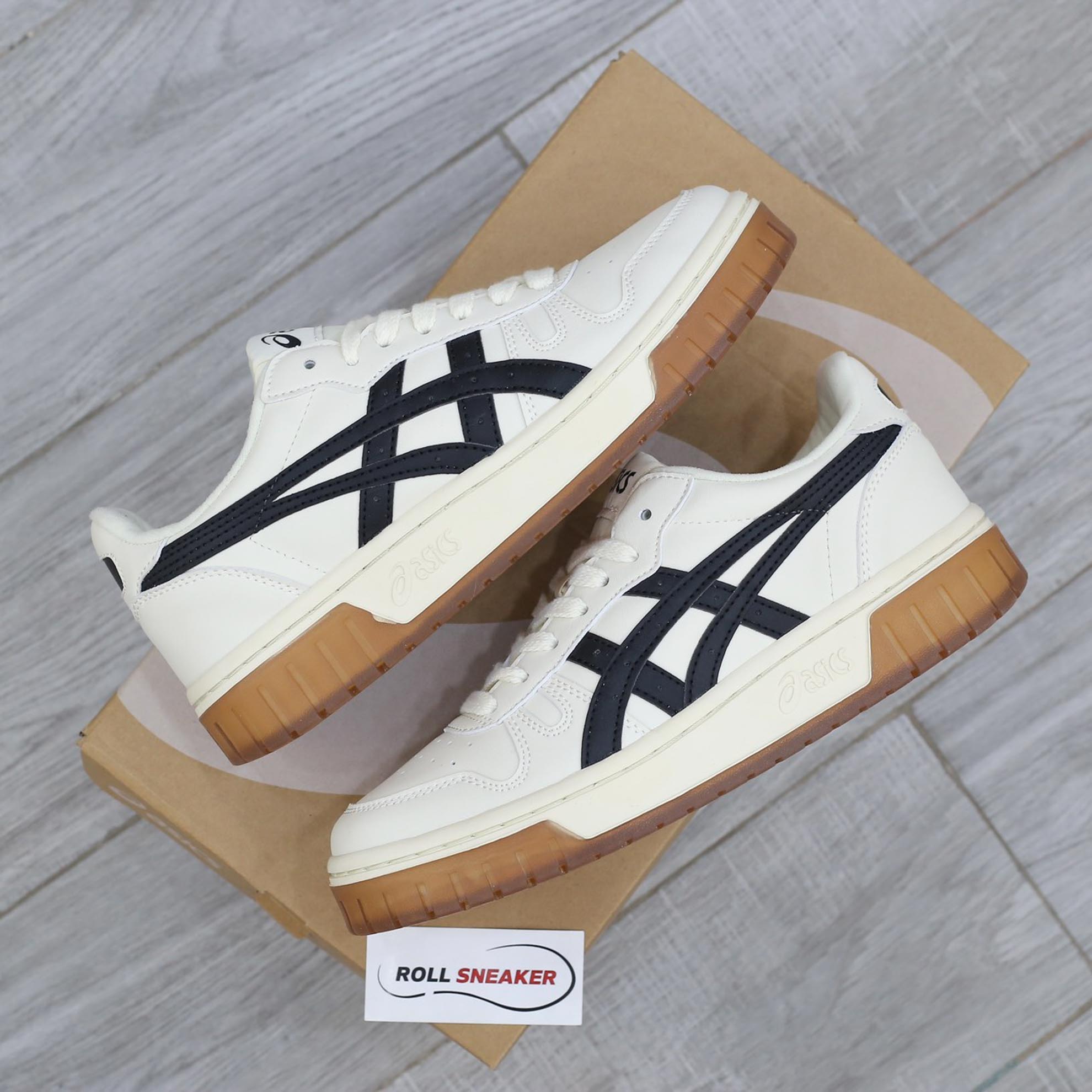 Giày Asics Court MZ Cream Black Gum Like Auth
