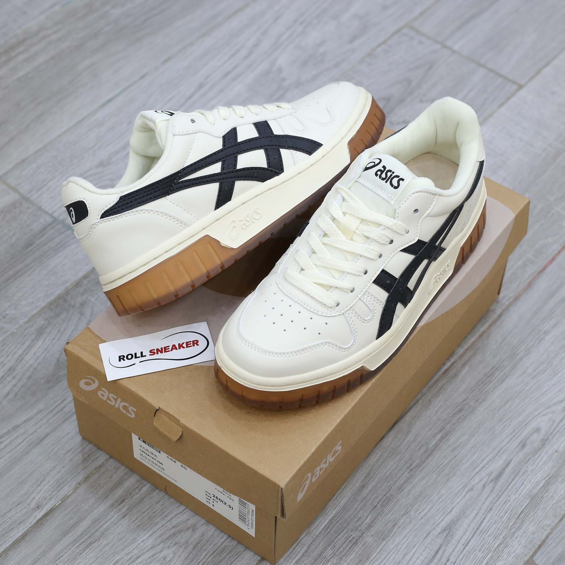 Giày Asics Court MZ Cream Black Gum Like Auth