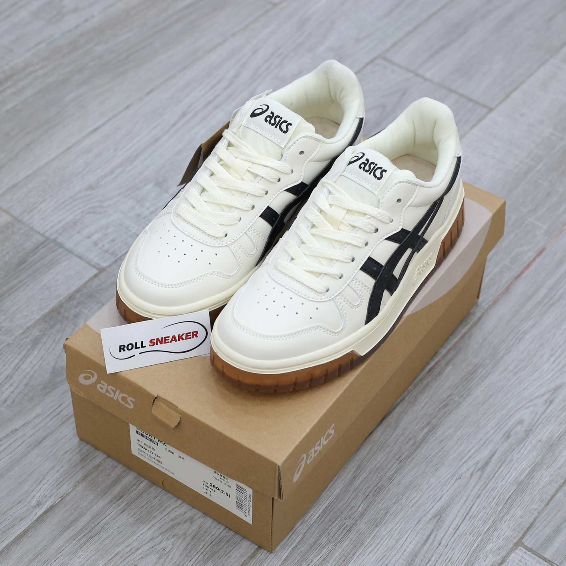 Giày Asics Court MZ Cream Black Gum Like Auth