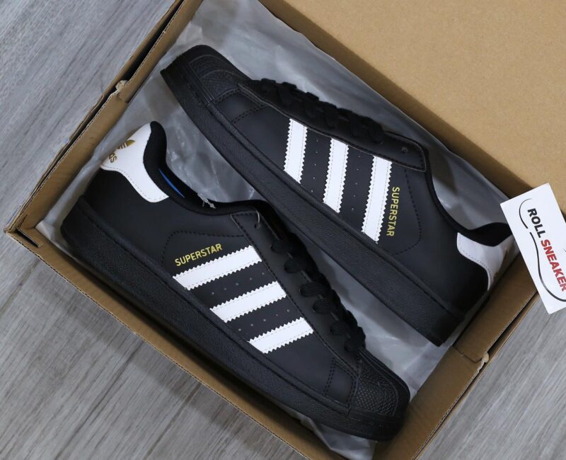 Giày Adidas Superstar Core Black White Like Auth