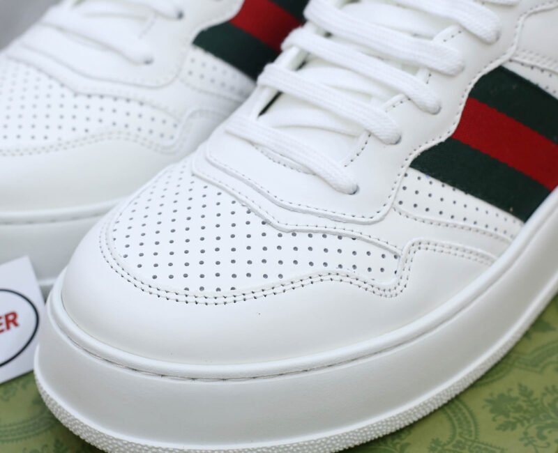 Giày Gucci GG Sneaker With Web ‘White’ Like Auth