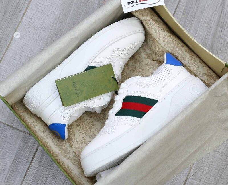Giày Gucci GG Sneaker With Web ‘White’ Like Auth