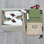 Giày Gucci GG Sneaker With Web ‘White’ Like Auth