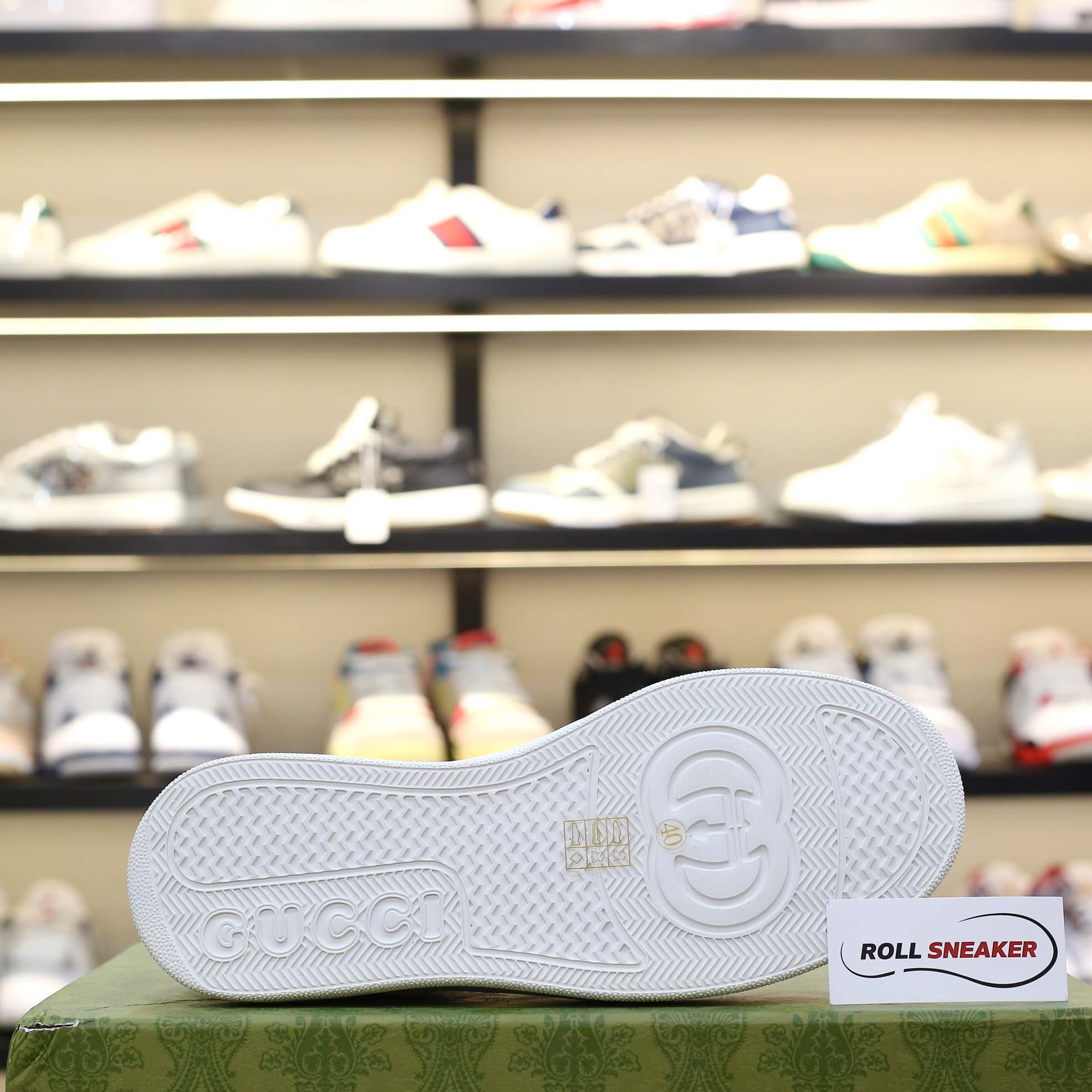 Giày Gucci GG Sneaker With Web ‘White’ Like Auth
