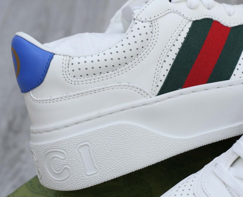 Giày Gucci GG Sneaker With Web ‘White’ Like Auth