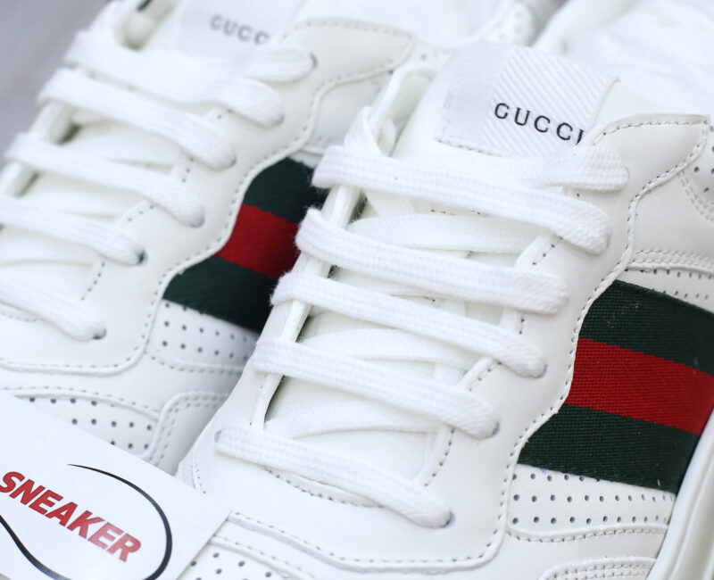 Giày Gucci GG Sneaker With Web ‘White’ Like Auth