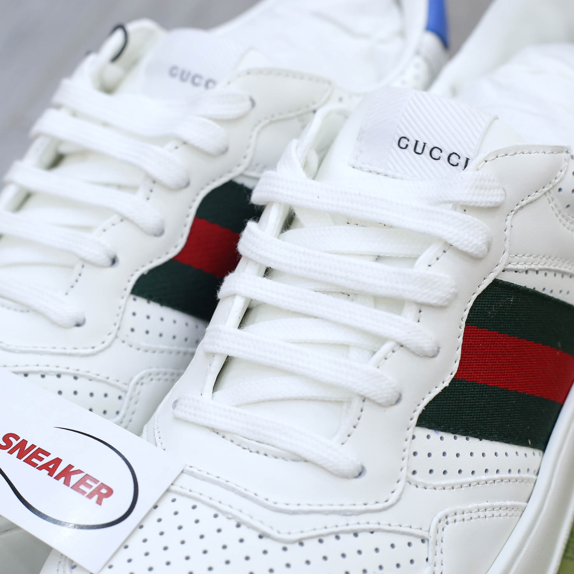 Giày Gucci GG Sneaker With Web ‘White’ Like Auth