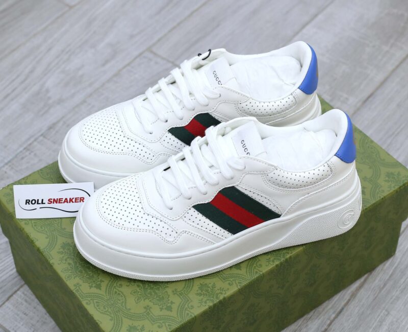 Giày Gucci GG Sneaker With Web ‘White’ Like Auth