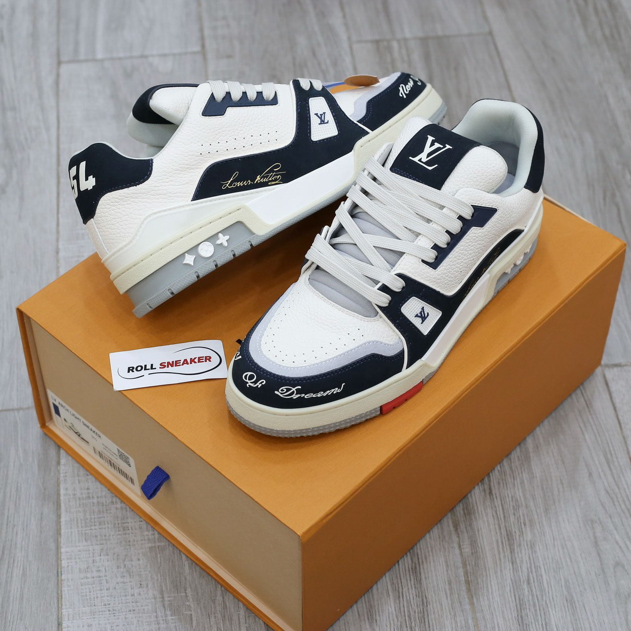 Giày Louis Vuitton LV Trainer ‘City of Dreams’ New York 2023 Trơn Best Quality