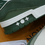 Giày Louis Vuitton LV Trainer Kaki Trơn 2023 Best Quality