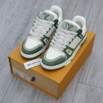 Giày Louis Vuitton LV Trainer Kaki Trơn 2023 Best Quality