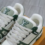 Giày Louis Vuitton LV Trainer Kaki Trơn 2023 Best Quality