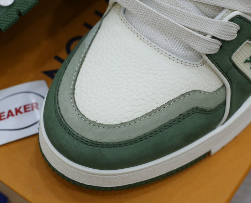 Giày Louis Vuitton LV Trainer Kaki Trơn 2023 Best Quality
