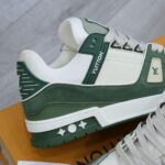 Giày Louis Vuitton LV Trainer Kaki Trơn 2023 Best Quality