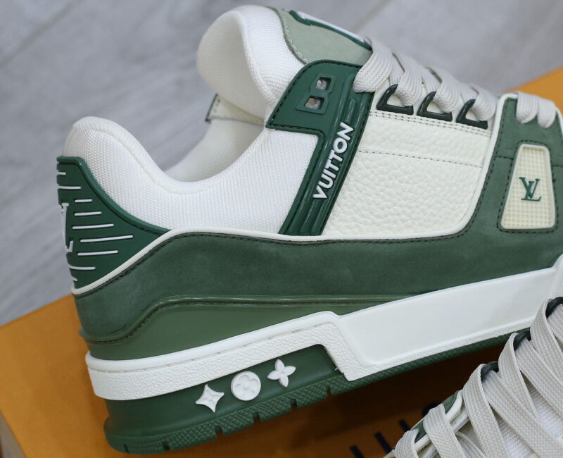 Giày Louis Vuitton LV Trainer Kaki Trơn 2023 Best Quality