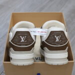 Giày Louis Vuitton LV Trainer Moka Trơn 2023 Best Quality