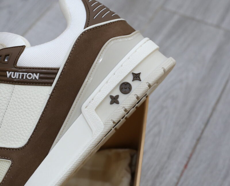 Giày Louis Vuitton LV Trainer Moka Trơn 2023 Best Quality