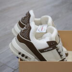 Giày Louis Vuitton LV Trainer Moka Trơn 2023 Best Quality