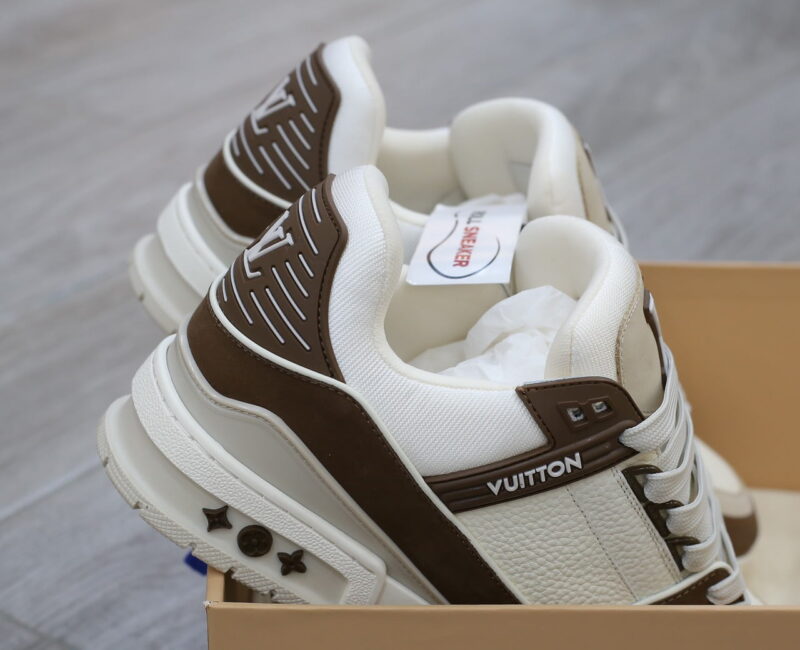 Giày Louis Vuitton LV Trainer Moka Trơn 2023 Best Quality