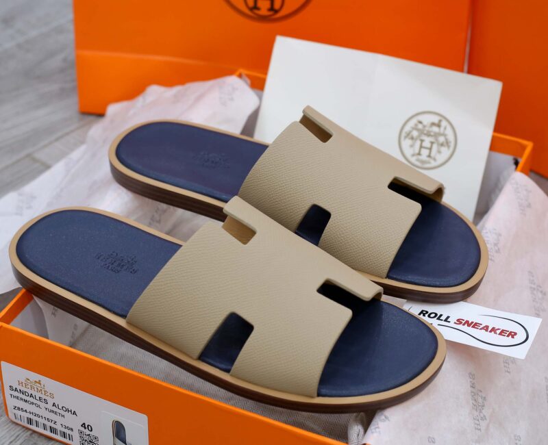 Dep Hermes Blanc Gomme da Epsom Lót Đế Celestial Blue Siêu Cấp