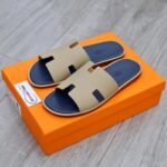 Dep Hermes Blanc Gomme da Epsom Lót Đế Celestial Blue Siêu Cấp