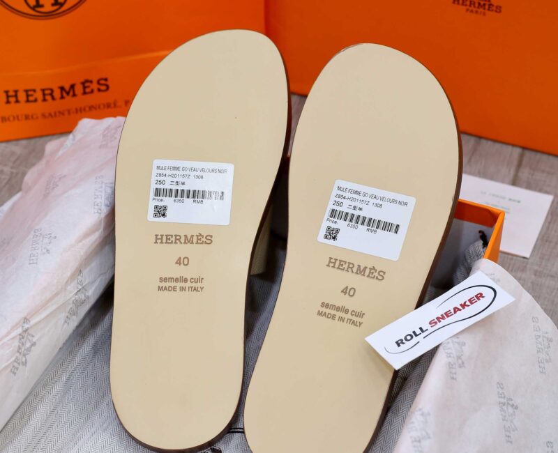 Dep Hermes Blanc Gomme da Epsom Lót Đế Celestial Blue Siêu Cấp