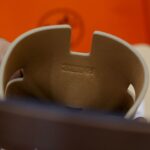 Dep Hermes Blanc Gomme da Epsom Lót Đế Celestial Blue Siêu Cấp