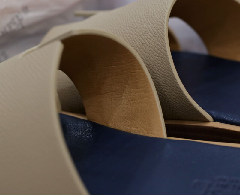 Dep Hermes Blanc Gomme da Epsom Lót Đế Celestial Blue Siêu Cấp