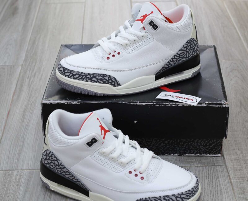 Giày Nike Air Jordan 3 Retro White Cement Reimagined Like Auth