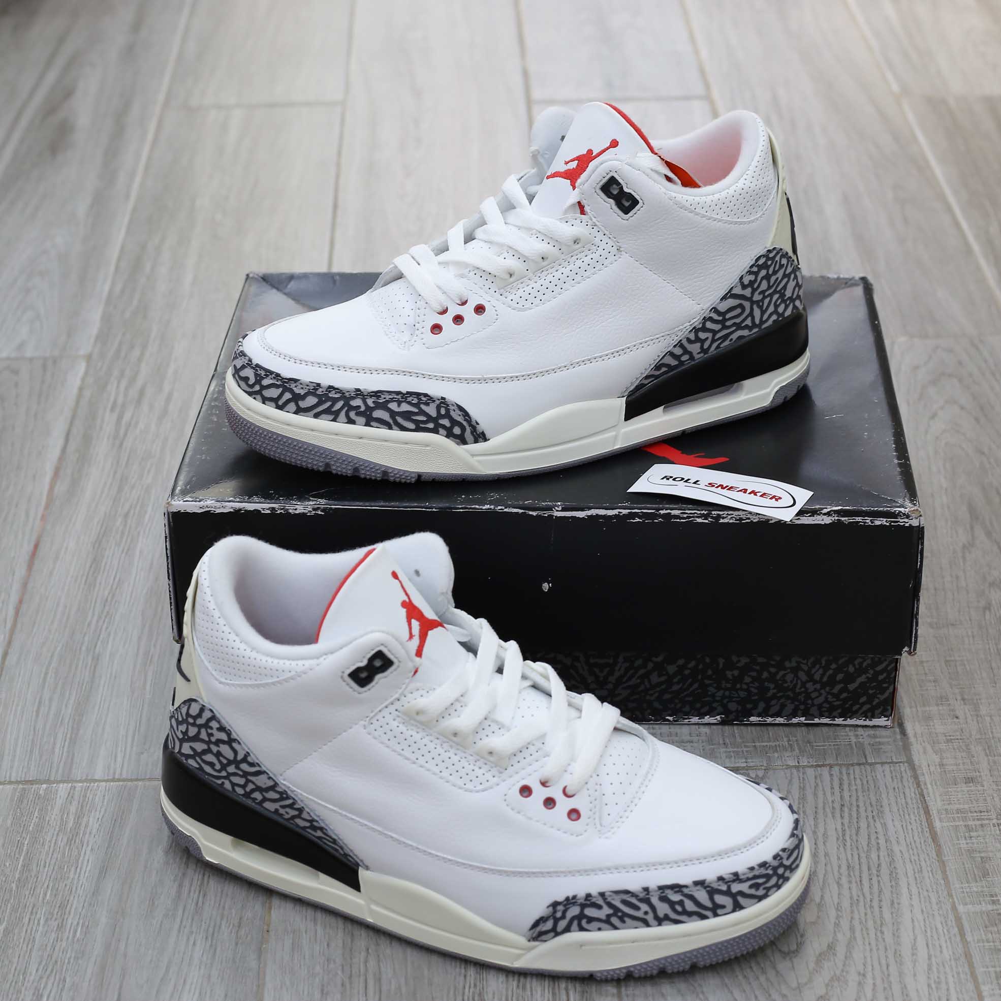 Giày Nike Air Jordan 3 Retro White Cement Reimagined Like Auth