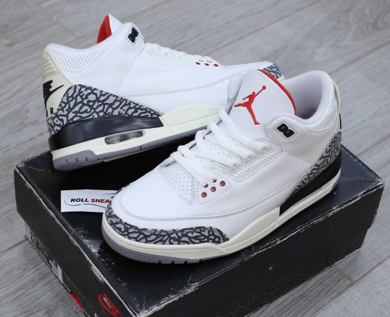 Giày Nike Air Jordan 3 Retro White Cement Reimagined Like Auth