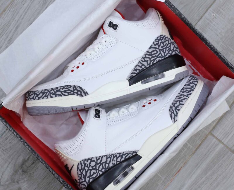Giày Nike Air Jordan 3 Retro White Cement Reimagined Like Auth