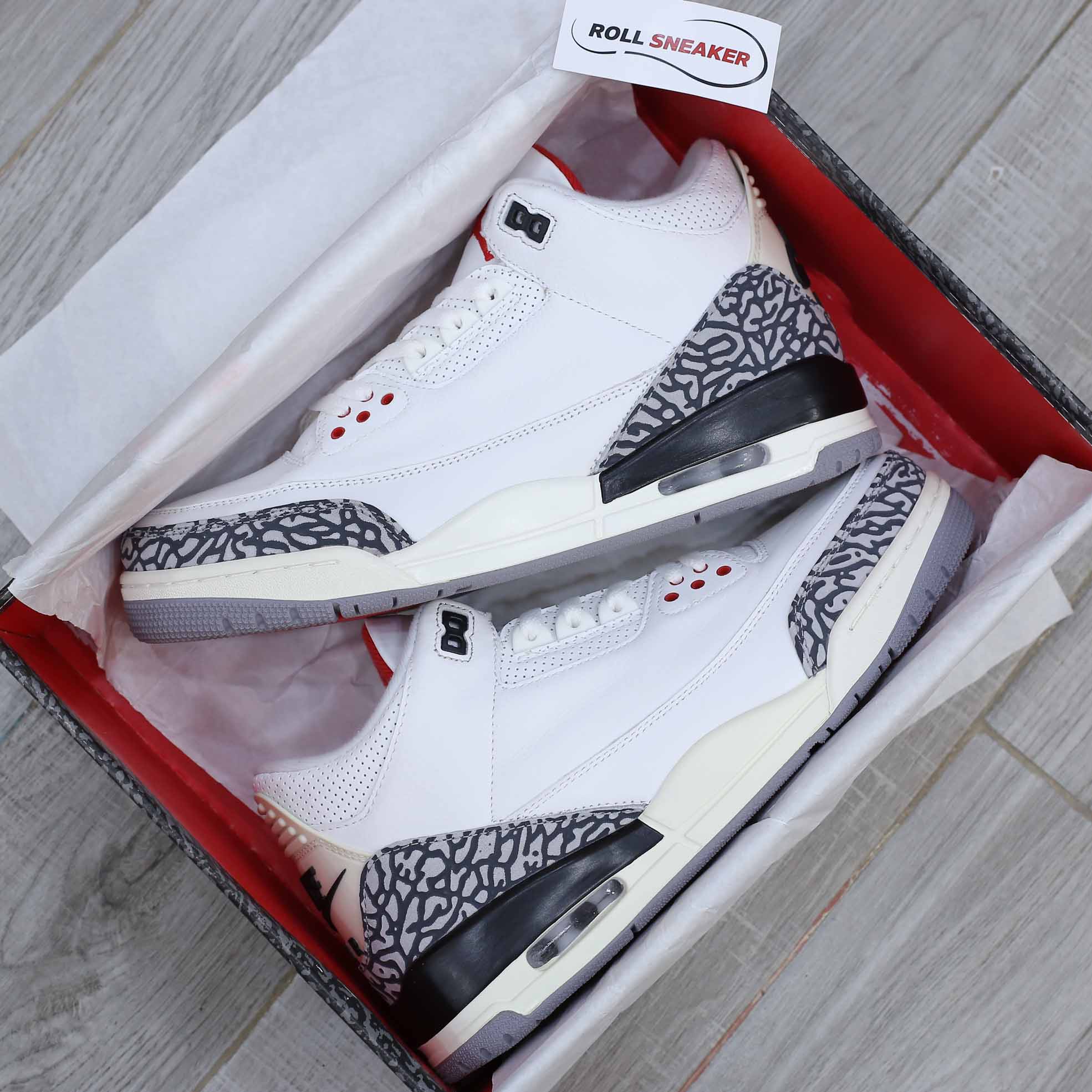 Giày Nike Air Jordan 3 Retro White Cement Reimagined Like Auth