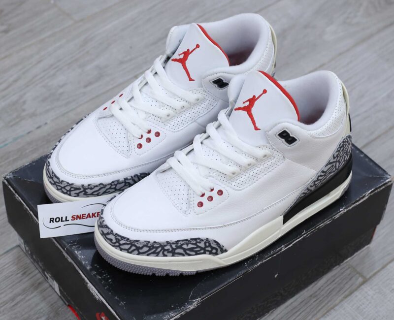 Giày Nike Air Jordan 3 Retro White Cement Reimagined Like Auth