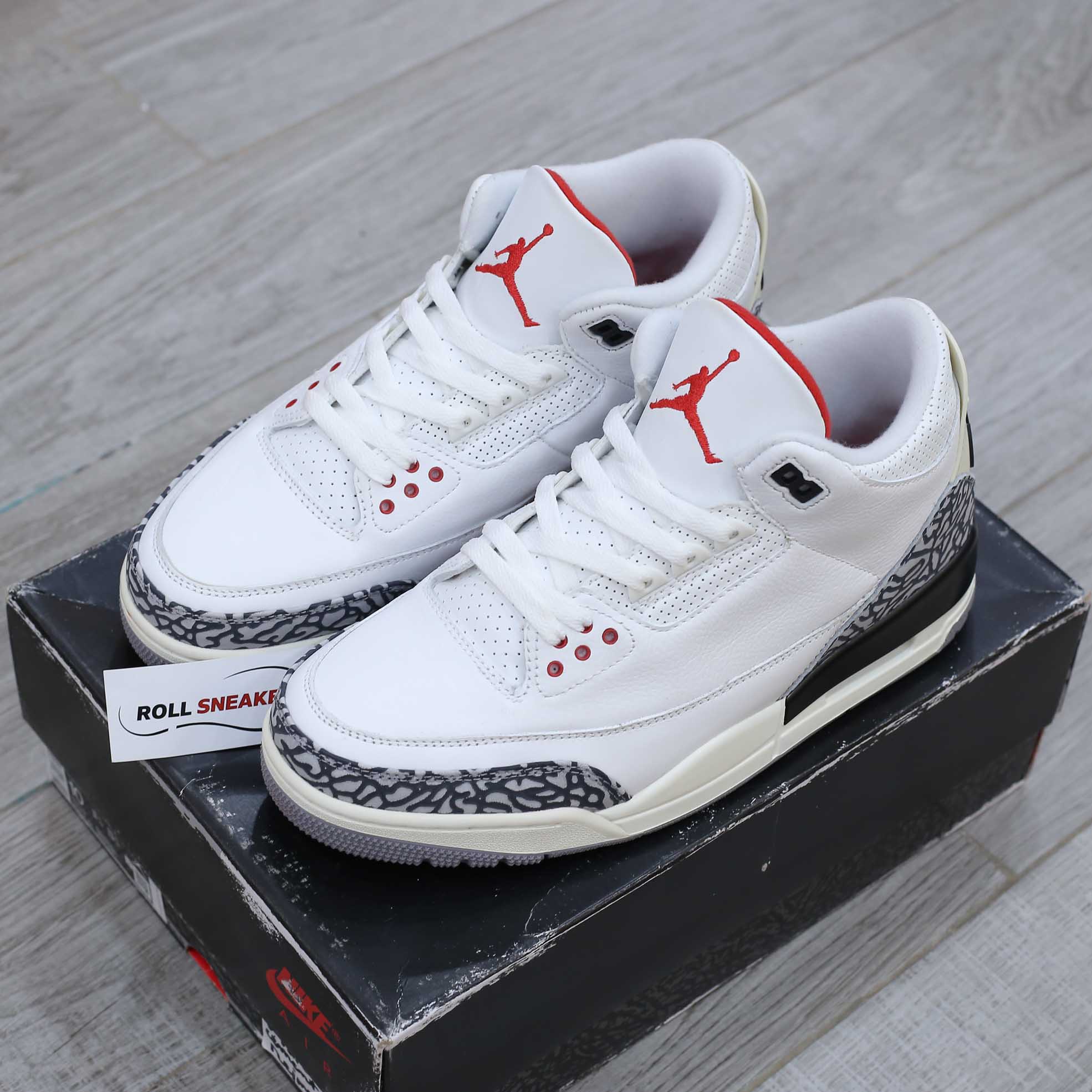 Giày Nike Air Jordan 3 Retro White Cement Reimagined Like Auth