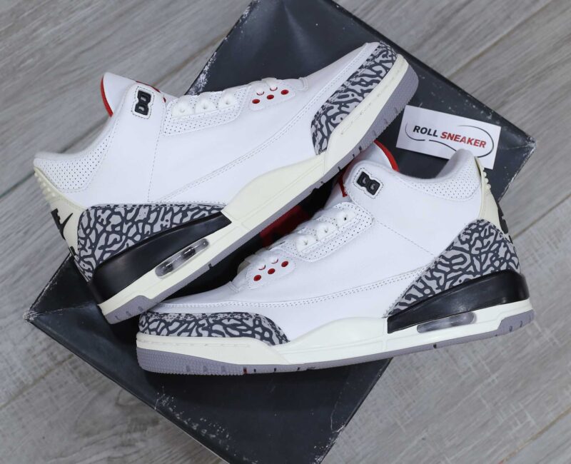 Giày Nike Air Jordan 3 Retro White Cement Reimagined Like Auth