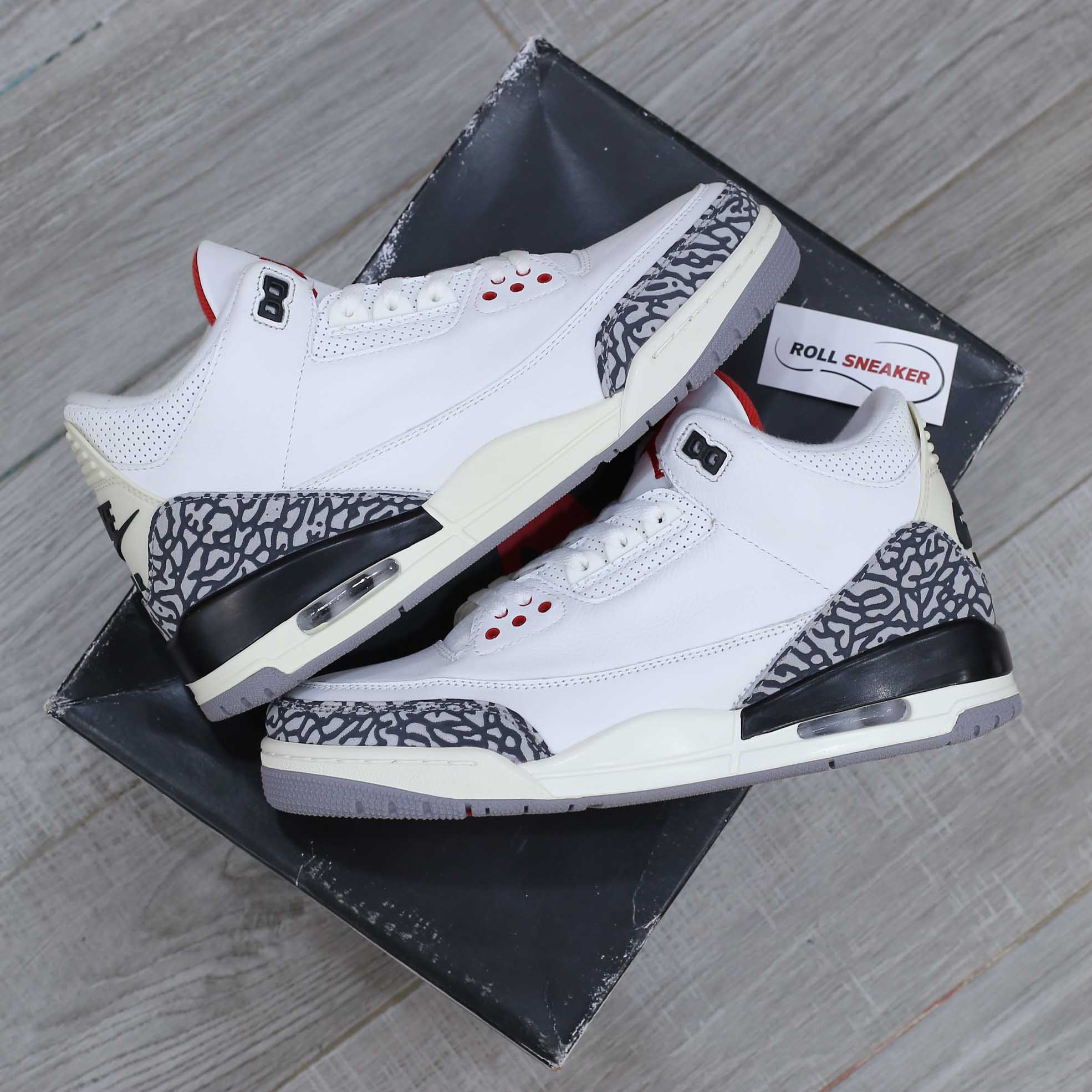Giày Nike Air Jordan 3 Retro White Cement Reimagined Like Auth