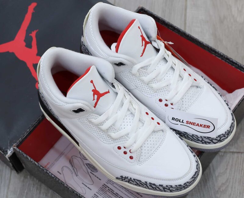 Giày Nike Air Jordan 3 Retro White Cement Reimagined Like Auth