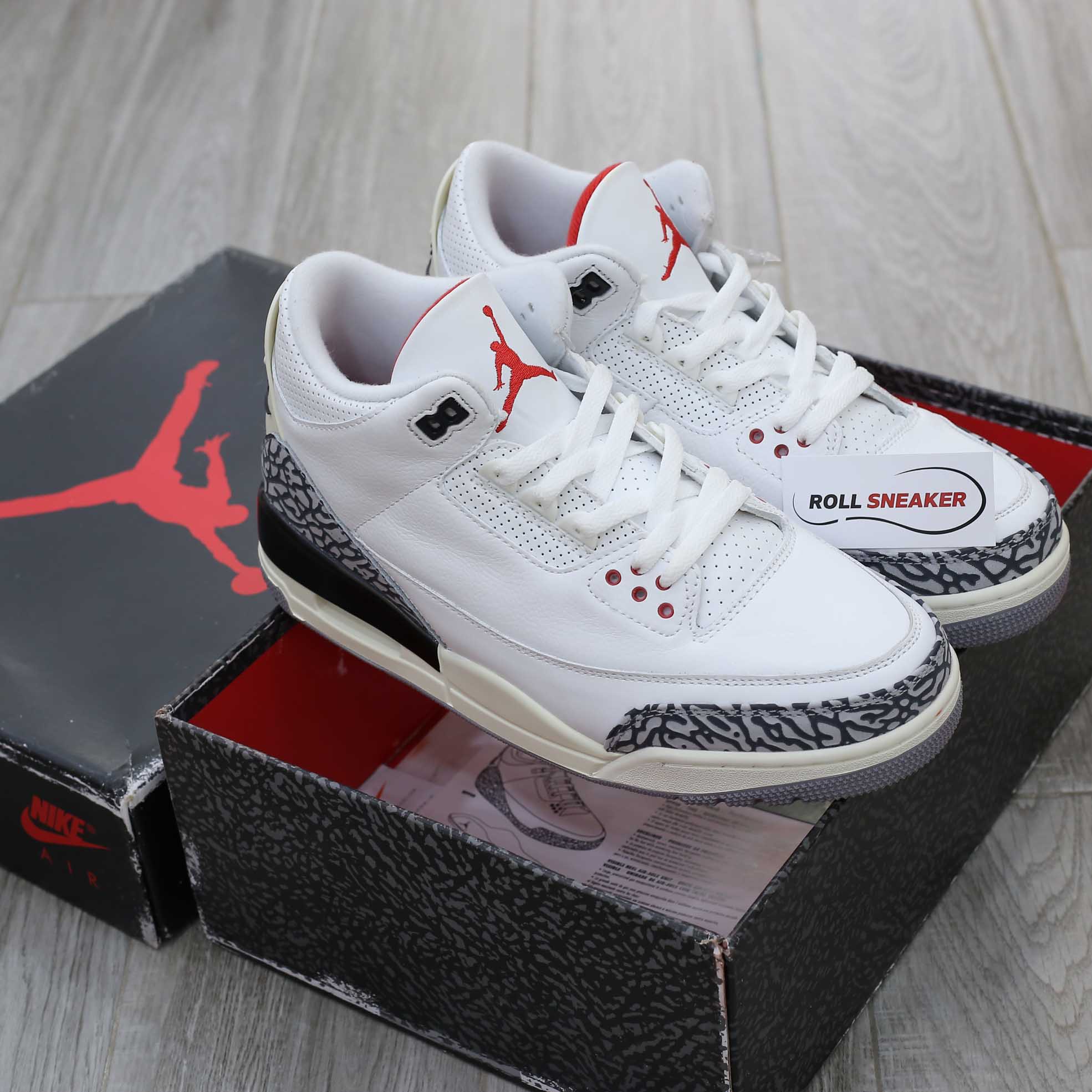Giày Nike Air Jordan 3 Retro White Cement Reimagined Like Auth