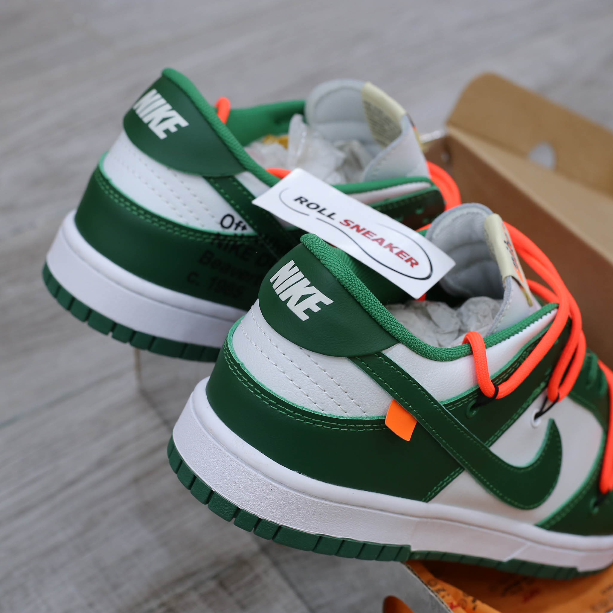Giày Nike Dunk Low Off-White Pine Green Like Auth