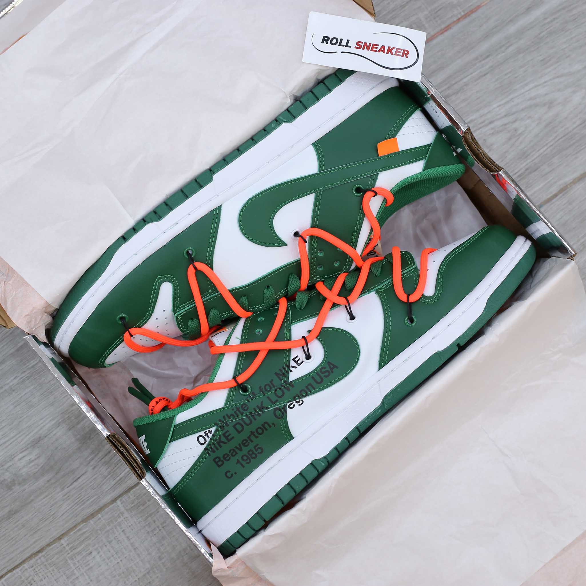 Giày Nike Dunk Low Off-White Pine Green Like Auth