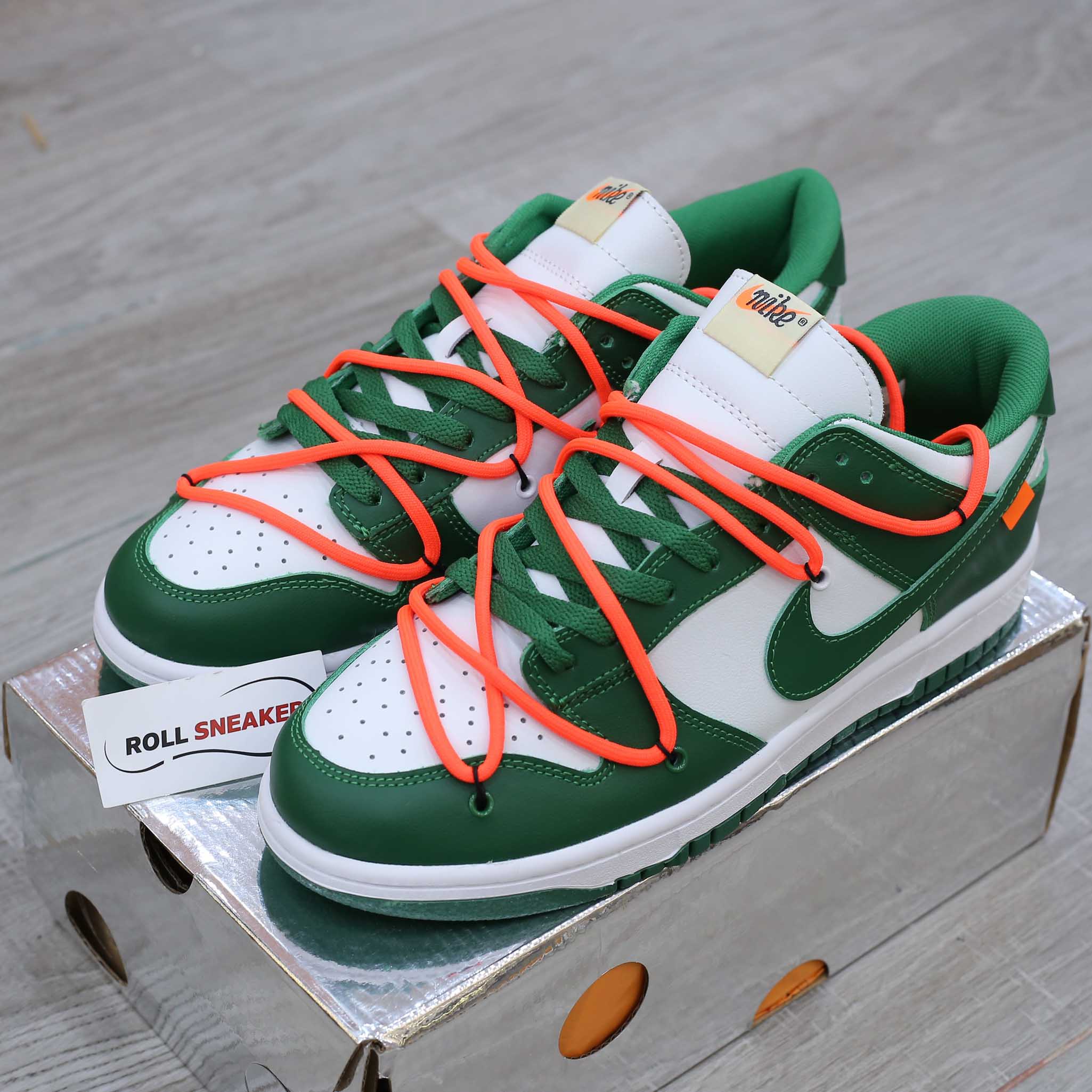 Giày Nike Dunk Low Off-White Pine Green Like Auth