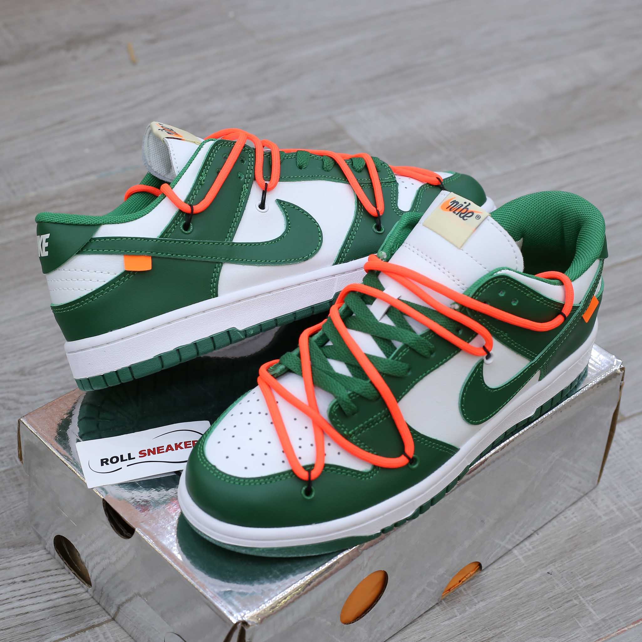 Giày Nike Dunk Low Off-White Pine Green Like Auth