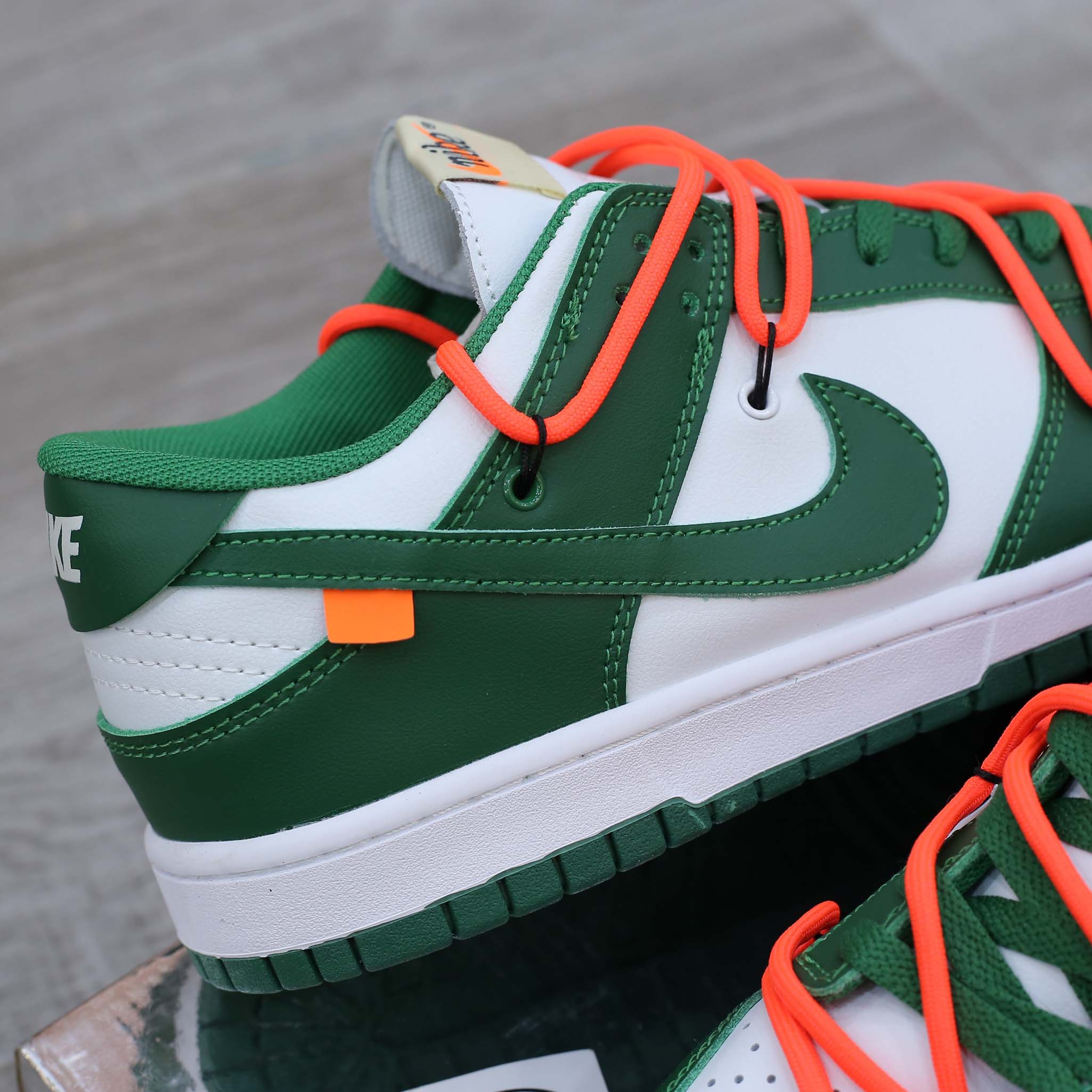 Giày Nike Dunk Low Off-White Pine Green Like Auth