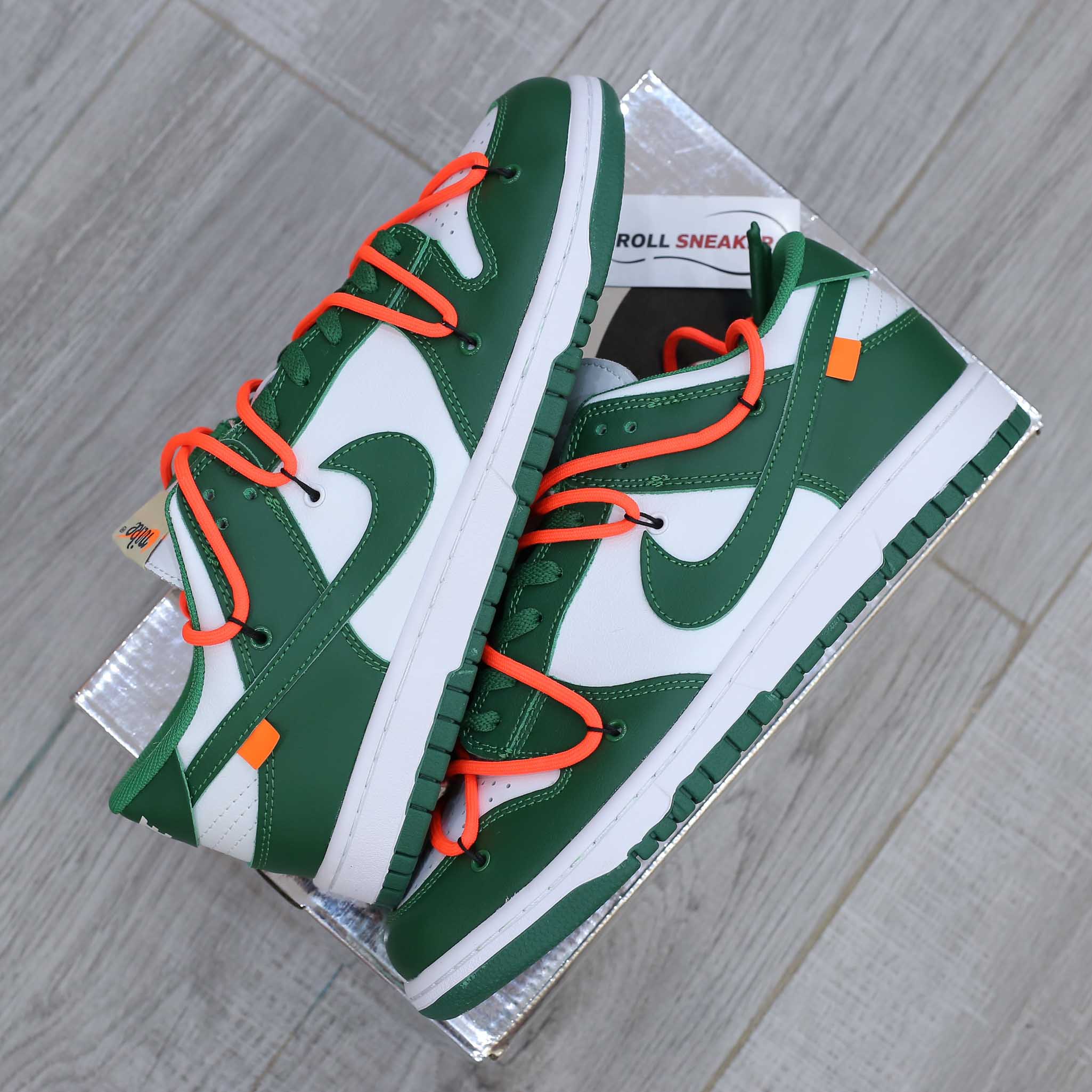 Giày Nike Dunk Low Off-White Pine Green Like Auth