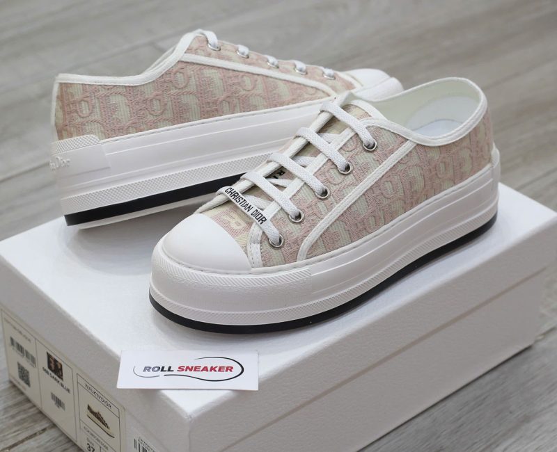 WALK’N’DIOR PLATFORM SNEAKER Nude Dior Oblique Embroidered Cotton