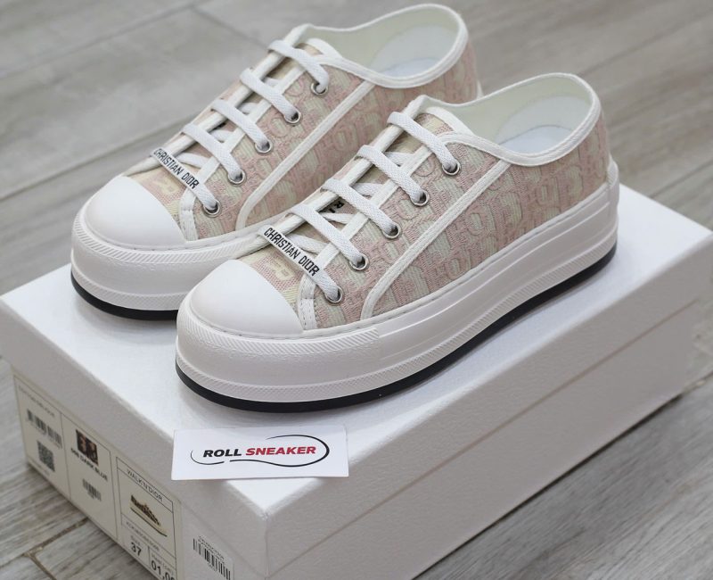 WALK’N’DIOR PLATFORM SNEAKER Nude Dior Oblique Embroidered Cotton