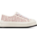 Giày WALK'N'DIOR PLATFORM SNEAKER Nude Dior Oblique Embroidered Cotton